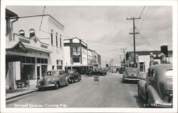 Cocoa, Florida Street Scene Postcard