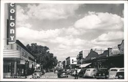 Colony Theater Street Scene Winter Park Florida Postcard