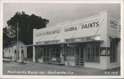 Hanna Paints & G.D. Smith Mercantile, Montverde, Florida Postcard