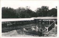 Tom's Fishing Camp Boat Sheds, Montverde, Florida Postcard