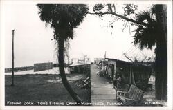 Tom's Fishing Camp, Fishing Dock, Montverde, Florida Postcard