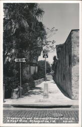 Treasury Street, Narrowest Street, St. Augustine, FL Postcard