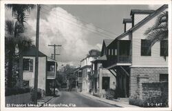 St. Francis Street Scene, St. Augustine, Florida Postcard