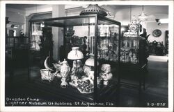 Dresden China Display, Lightner Museum, St. Augustine, FL Postcard