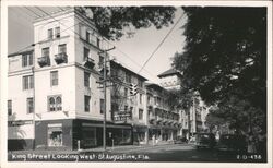 King Street Looking West, St. Augustine, Florida Postcard