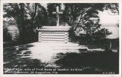 Rustic Altar, Nombre de Dios Mission, St. Augustine Postcard