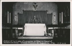 Our Lady of La Leche on Altar, Nombre de Dios Mission, St. Augustine Postcard