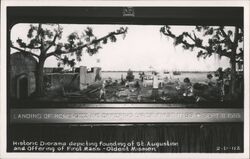 St. Augustine, FL - Founding of St. Augustine & First Mass Diorama Postcard