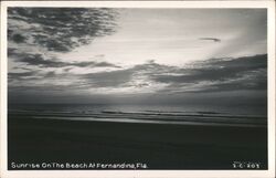 Sunrise on the beach at Fernandina Postcard