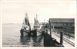 Fishing Boats at Fernandina, Florida Postcard