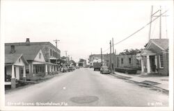 Blountstown Florida Street Scene City Hall Kelly Hotel Vintage Postcard Postcard