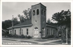 First Baptist Church, Monticello Florida Postcard