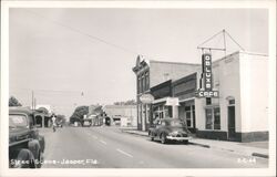 Deluxe Cafe, Drugs, Barber Shop - Jasper, Florida Postcard