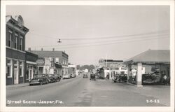 Street Scene, Jasper, Florida - Vintage Postcard View Postcard