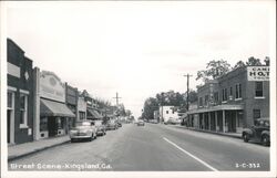 Kingsland GA Street Scene Vintage Photo Postcard