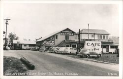 Shields Cafe and Gift Shop, St. Marks, Florida Postcard