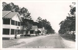 Street Scene St. Marks Florida Vintage Postcard Postcard