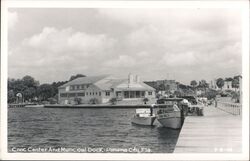 Civic Center and Municipal Dock, Panama City, Florida Postcard