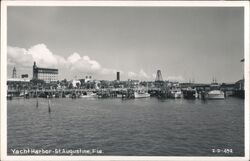 St. Augustine, Florida Yacht Harbor Postcard