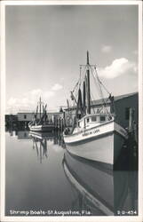 Shrimp Boats, American Lady, St. Augustine, Florida Postcard