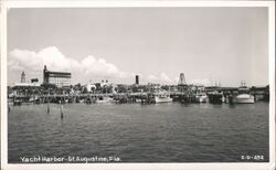 St. Augustine, Florida Yacht Harbor Postcard