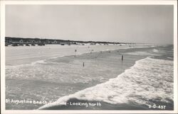 St. Augustine Beach, Florida - Looking North Postcard