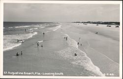 St. Augustine Beach, Florida Looking South Postcard