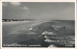 St. Augustine Beach, Florida Looking North Postcard