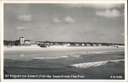 St. Augustine Beach, Florida - Seen From The Pier Postcard