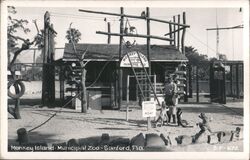 Monkey Island, Municipal Zoo Postcard