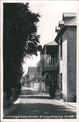 Picturesque Aviles Street - St. Augustine, Florida Postcard