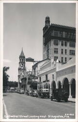 Cathedral Street Looking West - St. Augustine, Florida Postcard