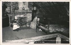 School Master's Bedroom, Oldest Wooden Schoolhouse Postcard