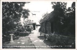 Oldest Wooden School House Garden, St. Augustine, Florida Postcard