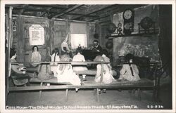 Oldest Wooden School House Classroom St. Augustine, FL Postcard