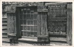 Oldest Wooden Schoolhouse, St. Augustine, FL Postcard