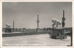 Entrance to Bridge of Lions, St. Augustine, Florida Postcard