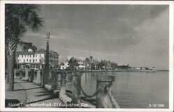 St. Augustine, Florida Waterfront View Postcard