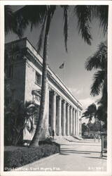 Fort Myers, FL Post Office - Neoclassical Architecture Postcard