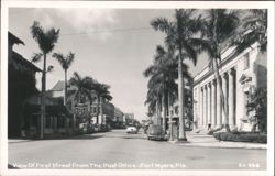 First Street View from Post Office - Fort Myers, FL Postcard