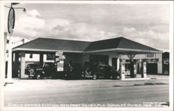 Circle Service Station, New Port Richey, Florida Postcard