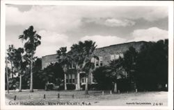 Gulf High School, New Port Richey, FL - Lush Tropical Landscaping Postcard