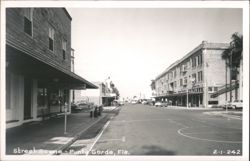 Downtown Punta Gorda, Florida Street Scene Postcard