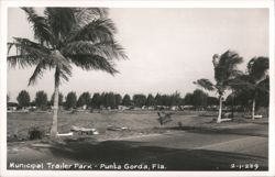 Municipal Trailer Park, Punta Gorda, Florida Postcard