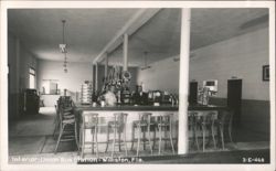 Union Bus Station Interior, Lunch Counter, Williston, FL Postcard