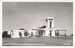 Gulf Gas Station and Top Of The Hill Grill - Williston, FL Postcard