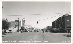 Grant Street Looking South with Elliott Hotel and Lyric Theater Postcard