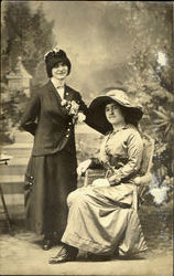 1913 Women with Hats Postcard