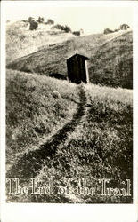 The End of the Trail Outhouses & Bathrooms Postcard Postcard