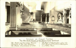 Interior Of Christ Church Boston, MA Postcard Postcard